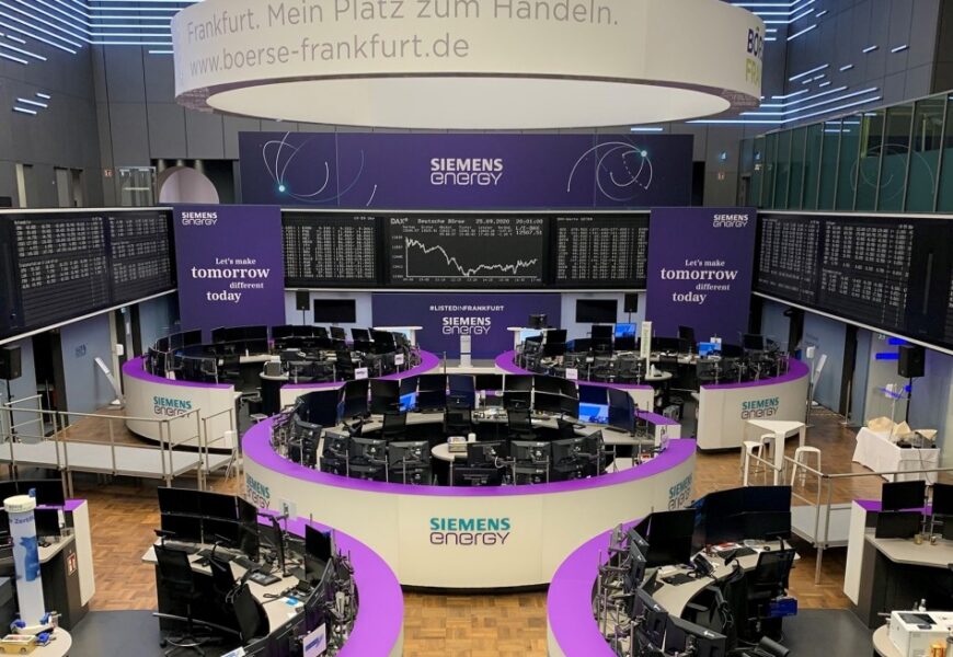 Siemens cotiza en la bolsa de Frankfurt