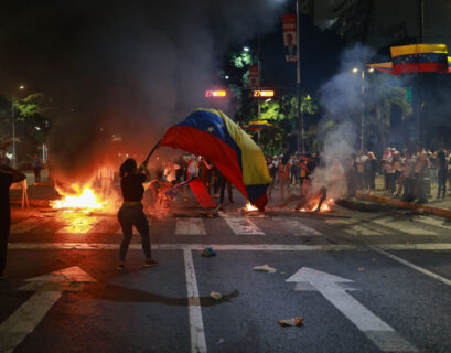 Durante las protestas