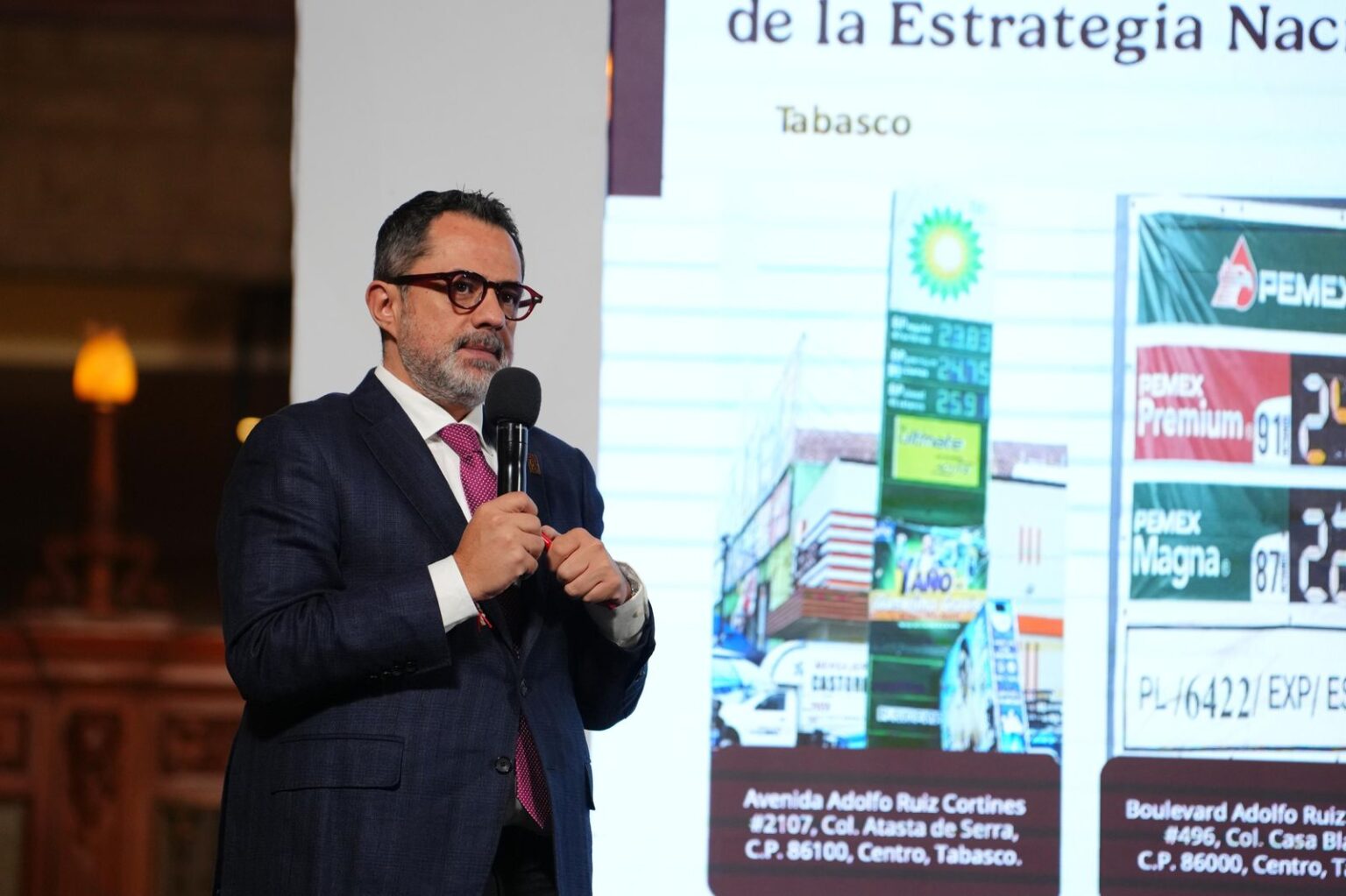 Informa Iván Escalante sobre cooperación de estaciones de servicio al precio de la gasolina regular Iván Escalante