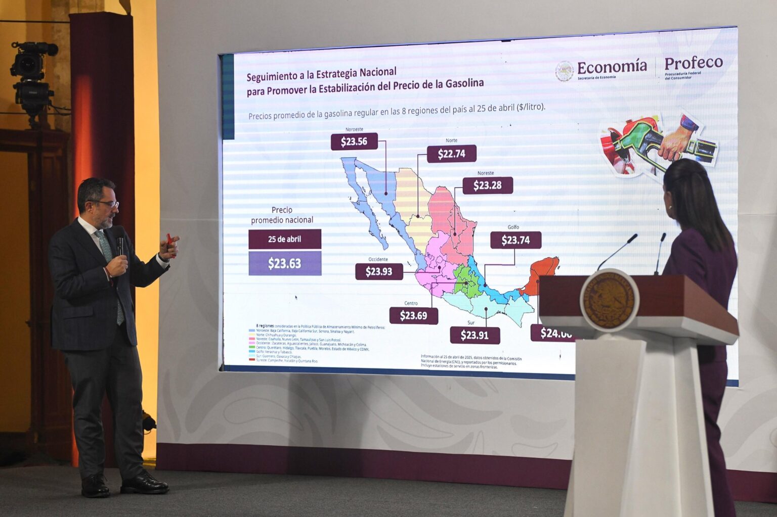 Precio promedio de la gasolina regular se mantiene por debajo de los 24 pesos por litro Se mantiene por debajo